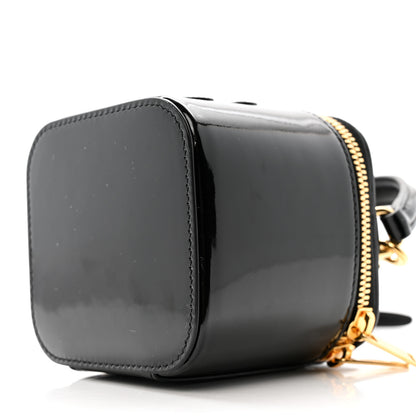 Celine Patent Calfskin Triomphe Mini Vanity Case Black 10 of 13