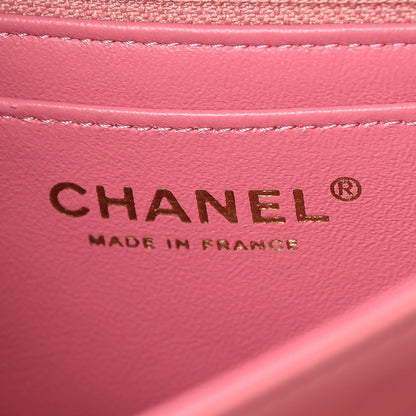 Chanel Lambskin Quilted Valentine Charms Medium Single Flap Pink 8 of 10