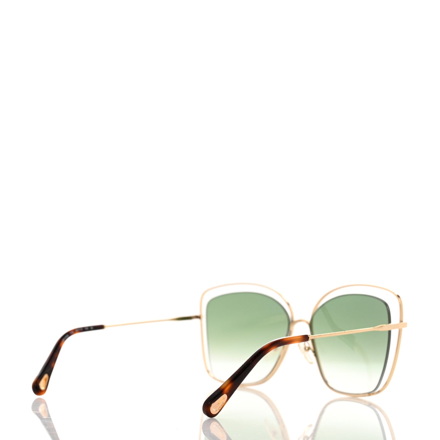 Chloe Poppy Cutout Square Sunglasses CE133S Havana Brown 4 of 7