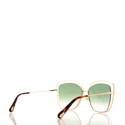 Chloe Poppy Cutout Square Sunglasses CE133S Havana Brown 4 of 7