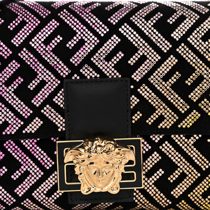Fendi X VERSACE Calfskin Sequin Fendace FF Baguette Black Multicolor 9 of 11