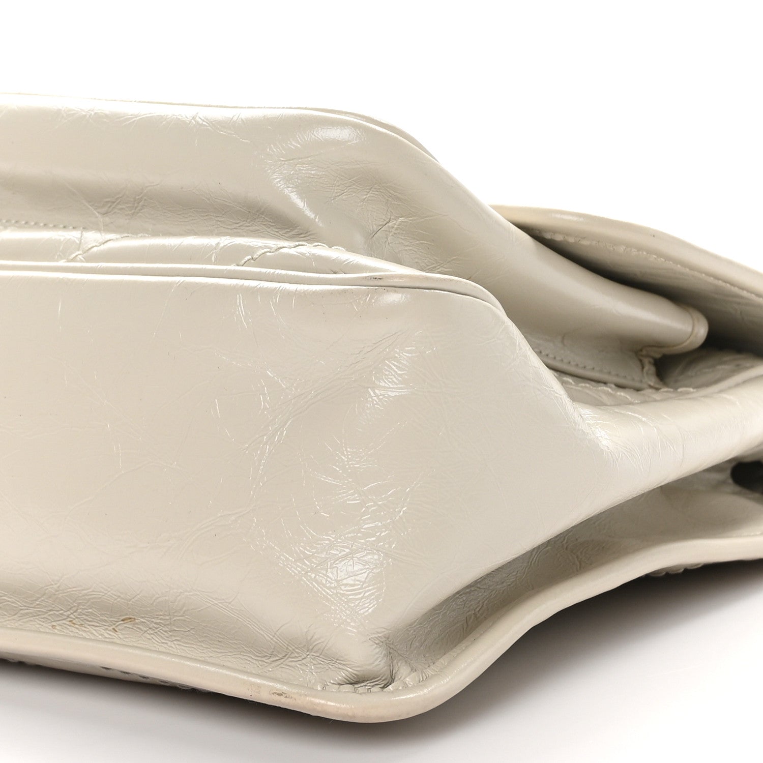 Saint Laurent Crinkled Calfskin Matelasse Monogram Medium Niki Chain Satchel Ivory 10 of 11