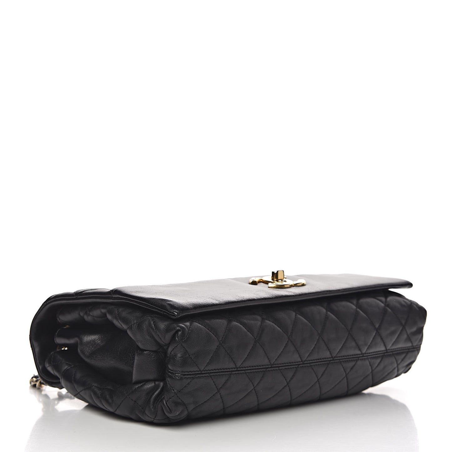 Calfskin Quilted Jumbo Soft Elegance Flap Black