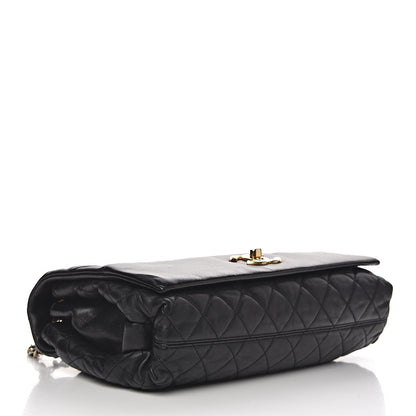Chanel Calfskin Quilted Jumbo Soft Elegance Flap Black 4 of 16
