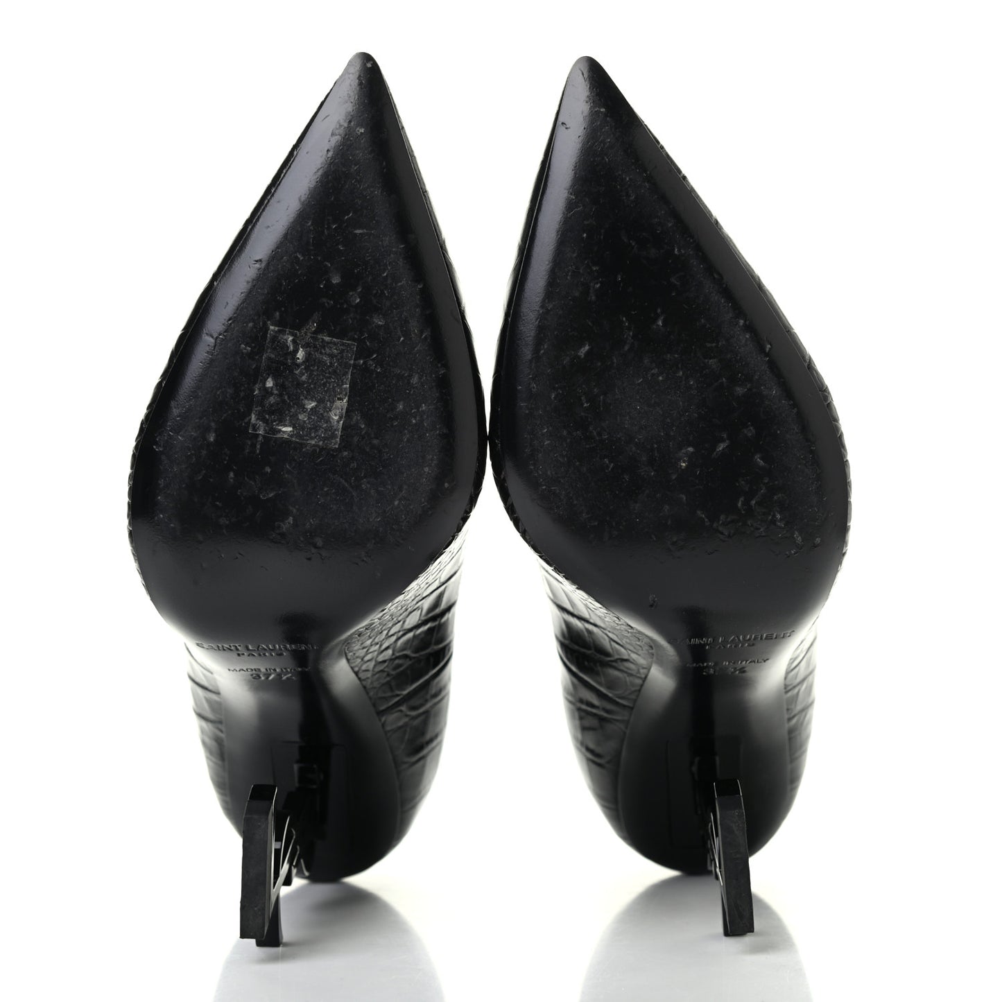 Calfskin Crocodile Embossed Opyum 110 Pumps 37.5 Black