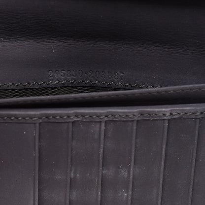 Gucci Guccissima Large Double Zip Around Wallet Black 7 of 11