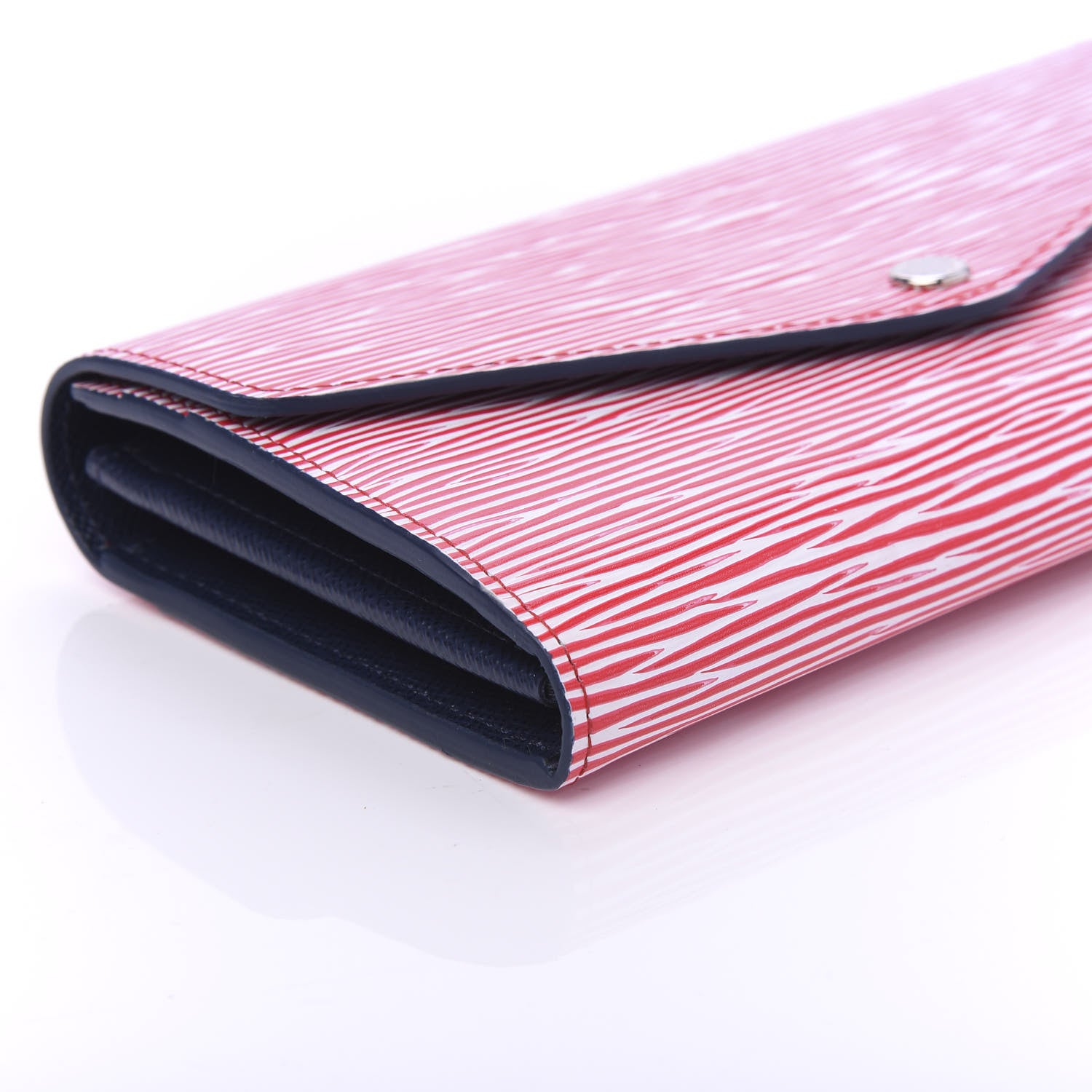 Louis Vuitton Epi Sarah Wallet NM Denim Red 6 of 12