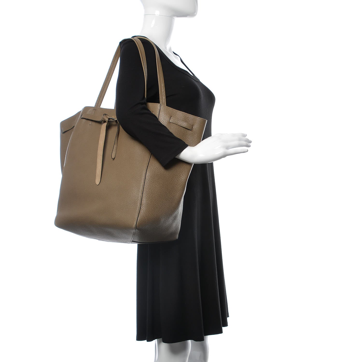 Celine Soft Grained Calfskin Medium Belt Cabas Phantom Souris 2 of 15