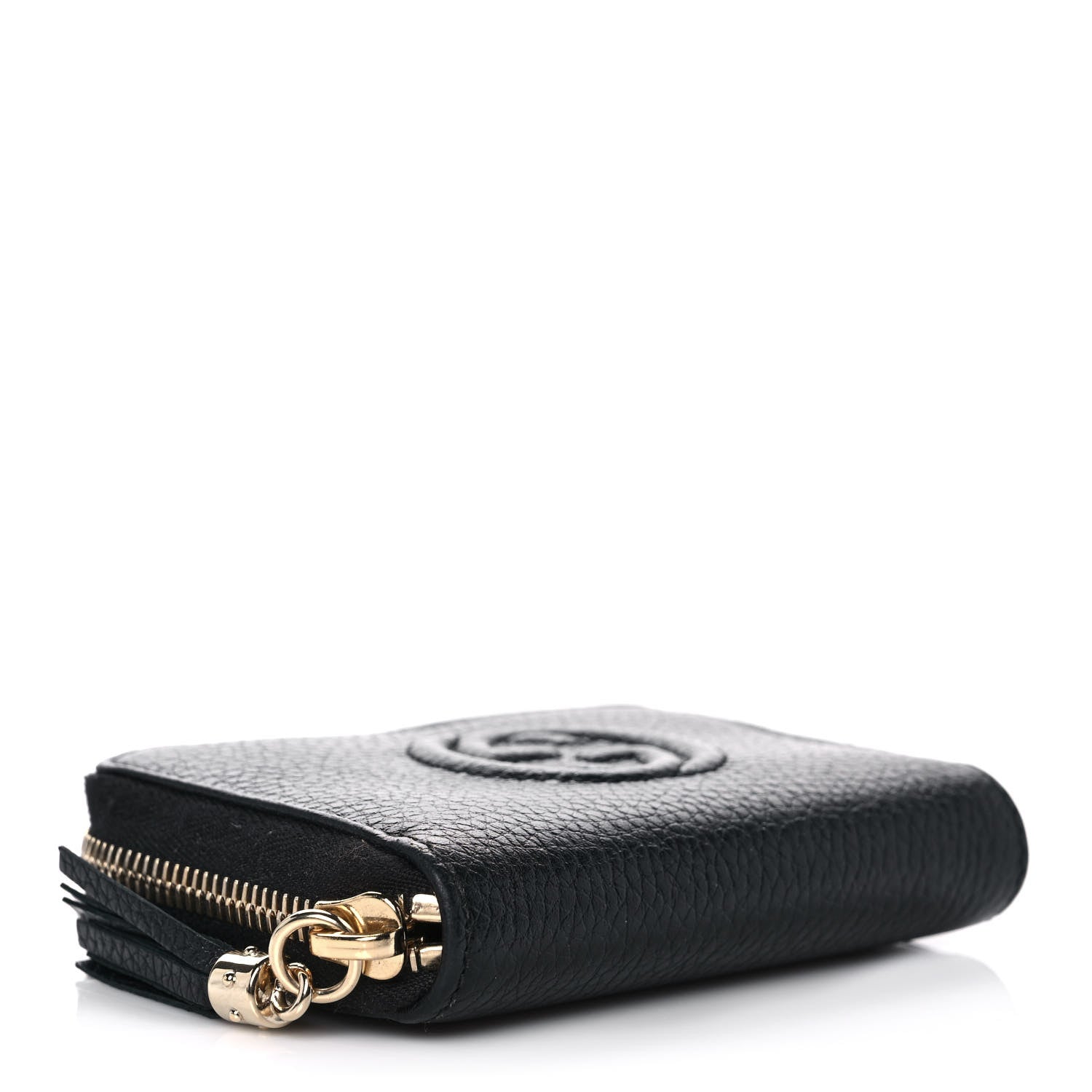 Gucci Pebbled Calfskin Small Soho Zip Around Wallet Black 4 of 10
