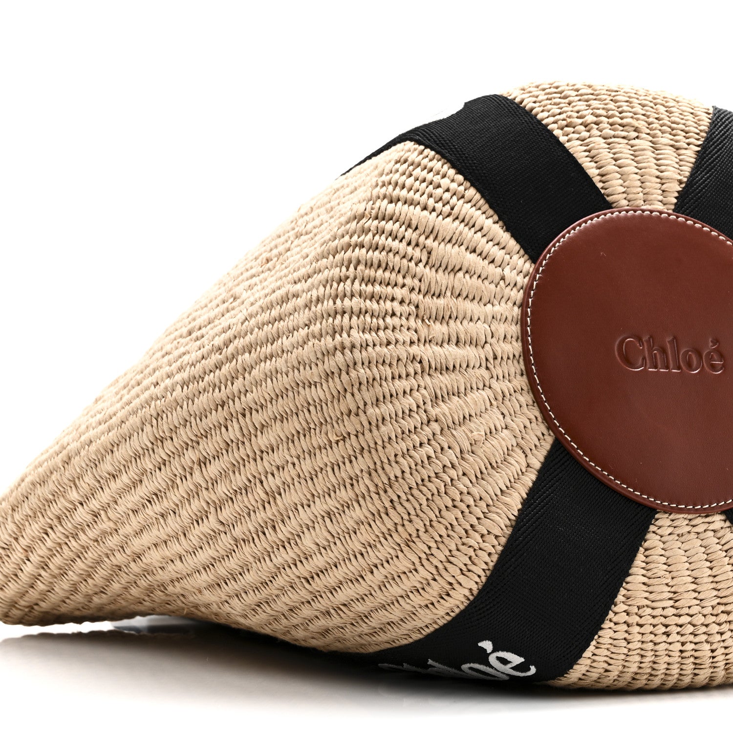 Chloe X MIFUKO Raffia Large Woody Basket Bag Black Beige 8 of 9