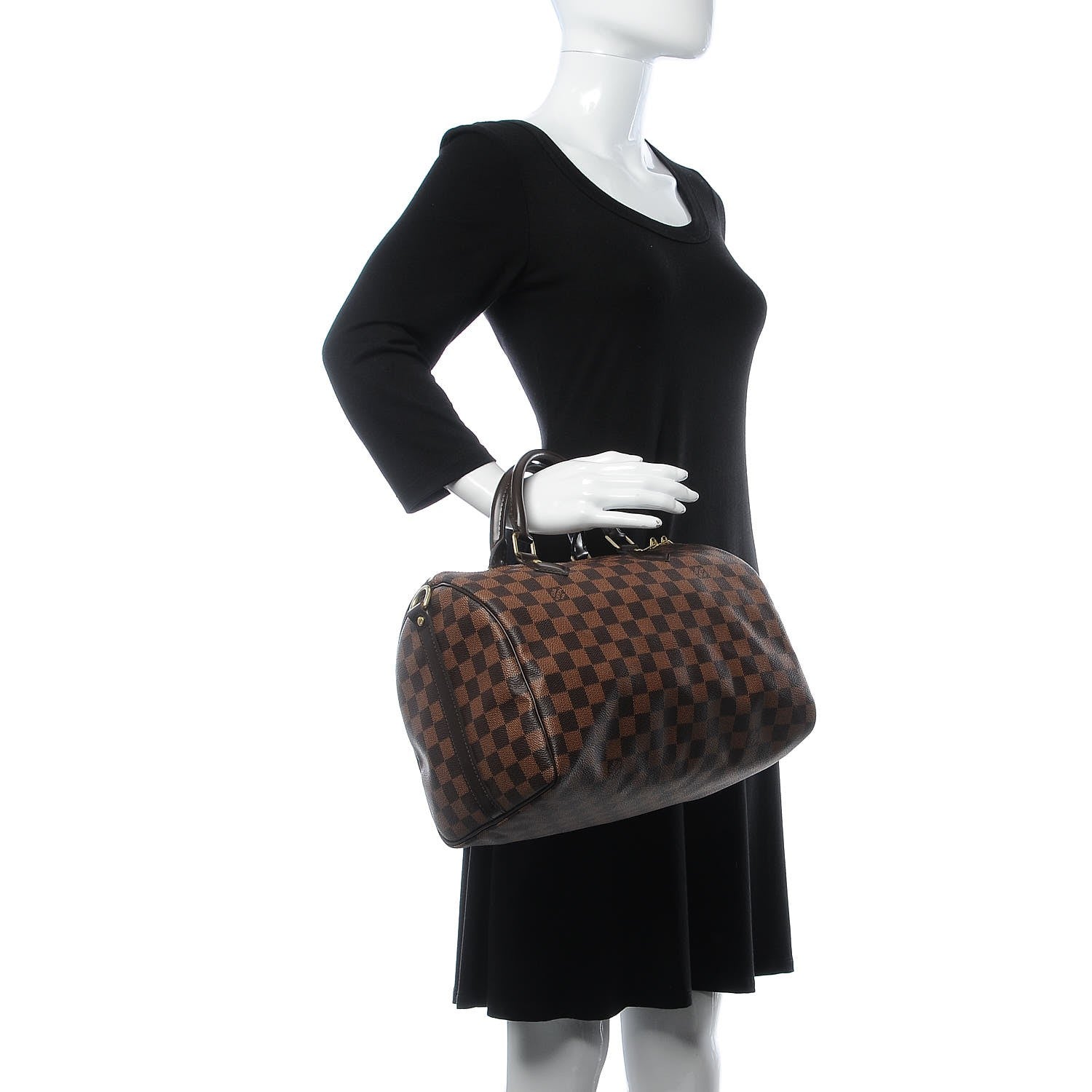 Louis Vuitton Damier Ebene Speedy Bandouliere 30 3 of 9