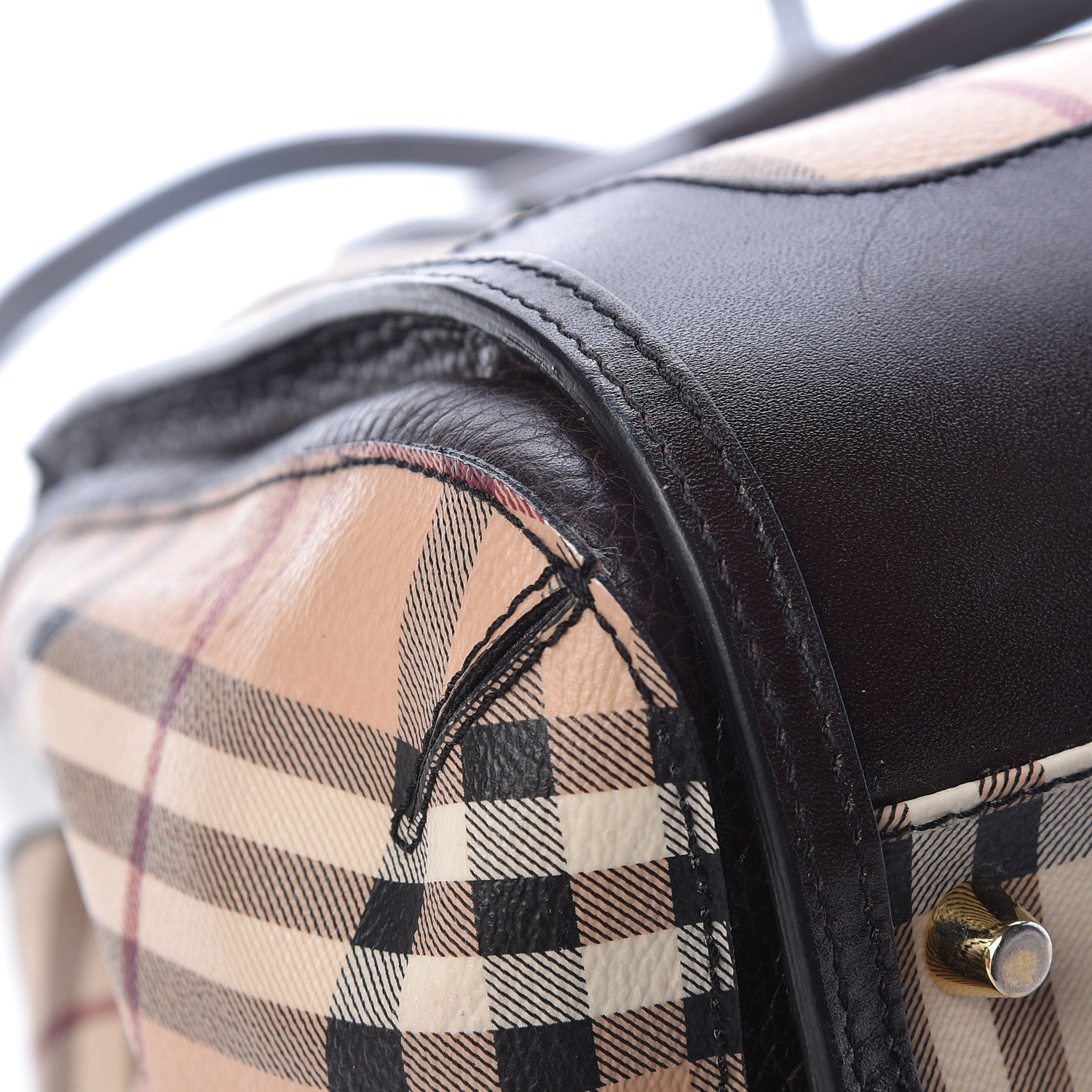 Burberry Haymarket Check Small Gladstone Chocolate 12 of 20