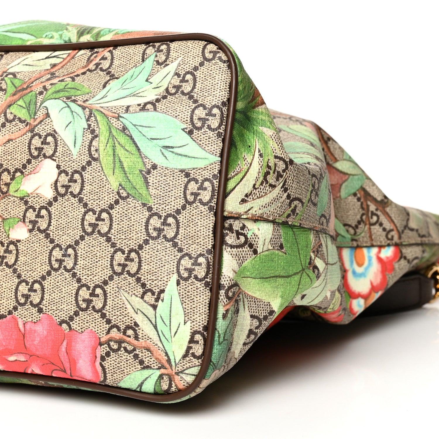 Gucci Soft GG Supreme Monogram Tian Medium Crossbody Tote Beige Multicolor New Acero 10 of 11