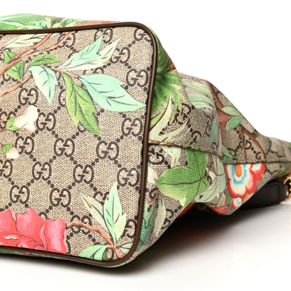 Gucci Soft GG Supreme Monogram Tian Medium Crossbody Tote Beige Multicolor New Acero 10 of 11