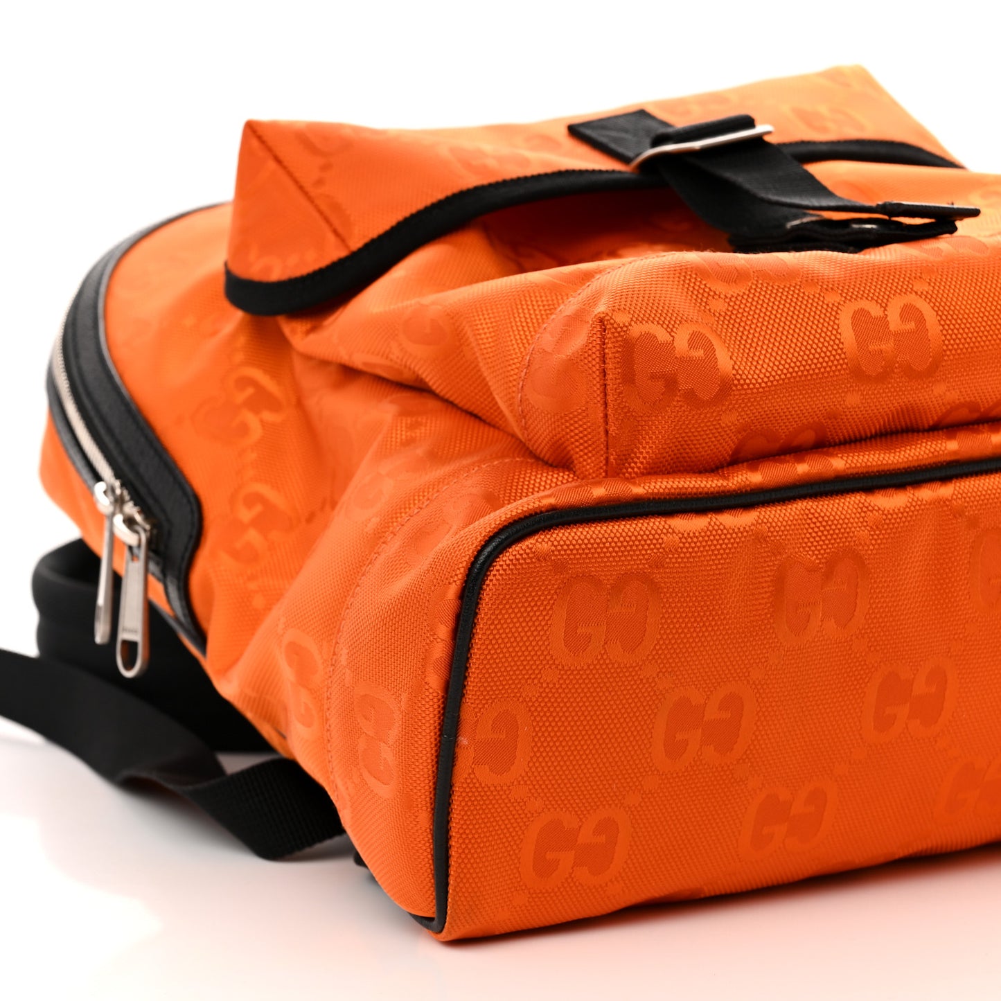 Econyl Nylon Monogram Off The Grid Backpack Carrot Orange Black