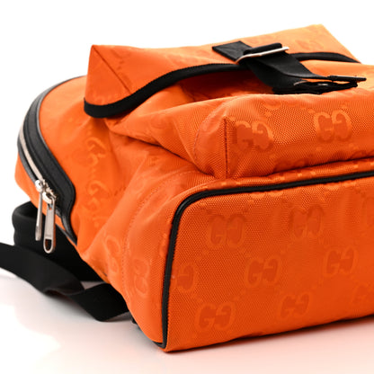 Gucci Econyl Nylon Monogram Off The Grid Backpack Carrot Orange Black 9 of 10