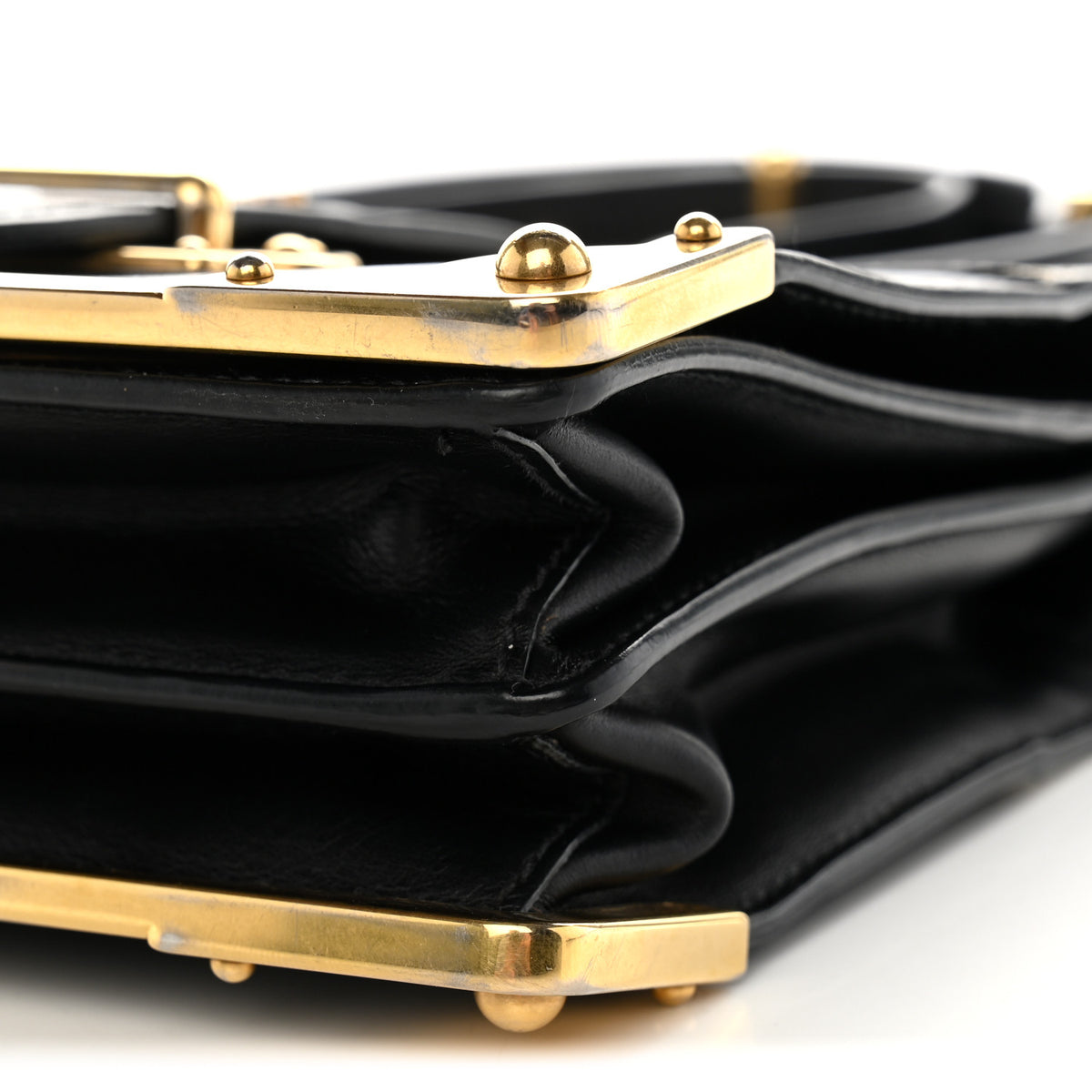 Prada City Calf Saffiano Cahier Bag Talco Black 9 of 12