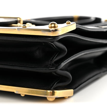 Prada City Calf Saffiano Cahier Bag Talco Black 9 of 12