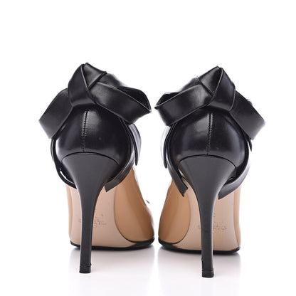Valentino Garavani Patent Bow Pumps 36 Nude Black 5 of 16