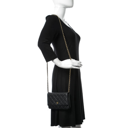 Chanel Caviar Quilted Wallet On Chain WOC Black 2 of 11