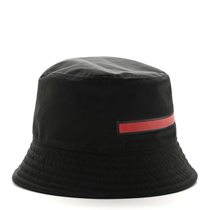 Prada Technical Nylon Linea Rossa Bucket Hat M Black 3 of 10