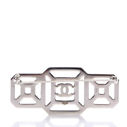 Chanel Crystal CC Brooch Silver 3 of 6