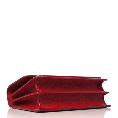 Saint Laurent Grained Calfskin Medium Monogram Sunset Satchel Red 3 of 16