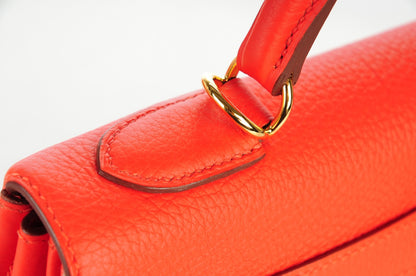 Hermes Togo Kelly Retourne 32 Capucine 21 of 28