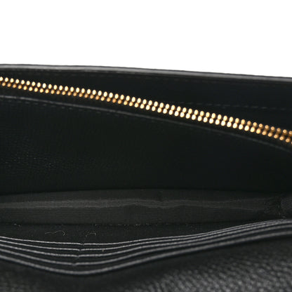 Valentino Garavani Grainy Calfskin Vlogo Wallet On Chain Black 6 of 10