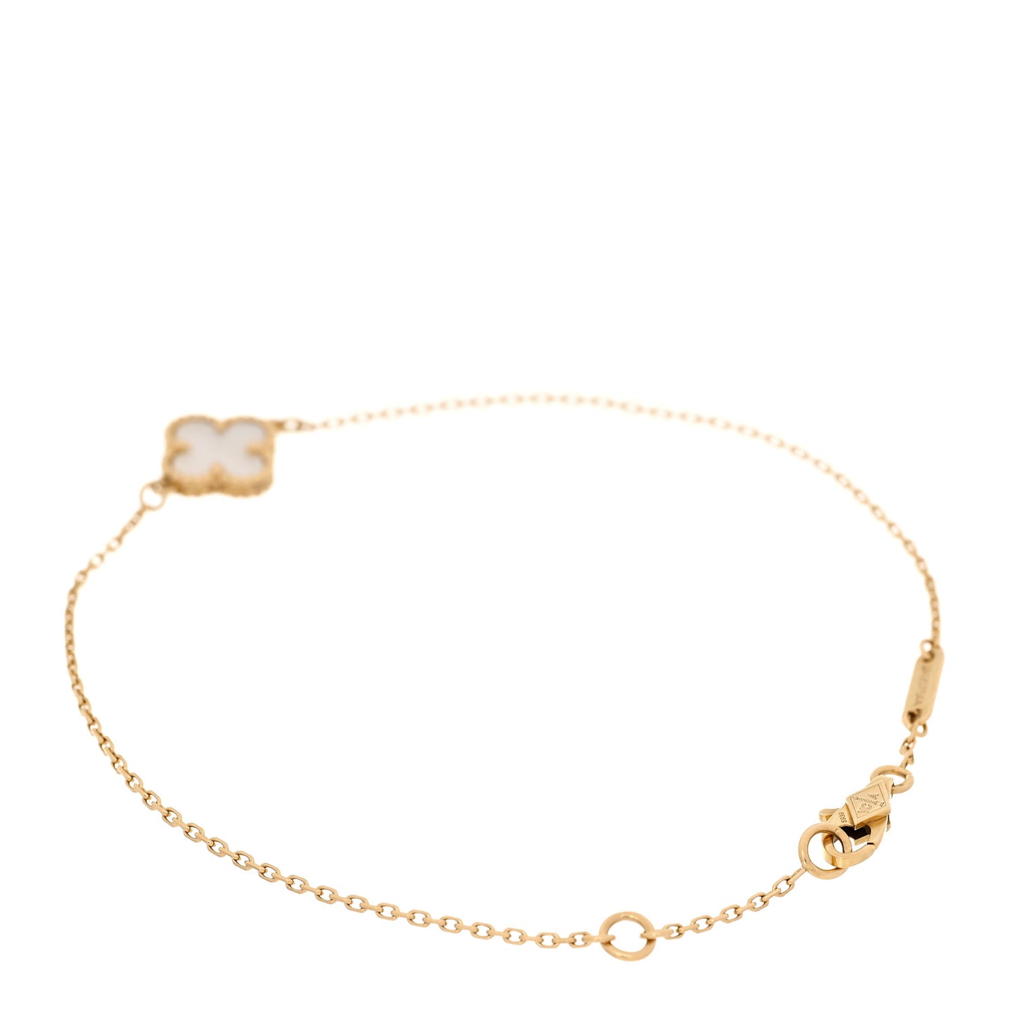 18K Yellow Gold Mother of Pearl Sweet Alhambra Bracelet