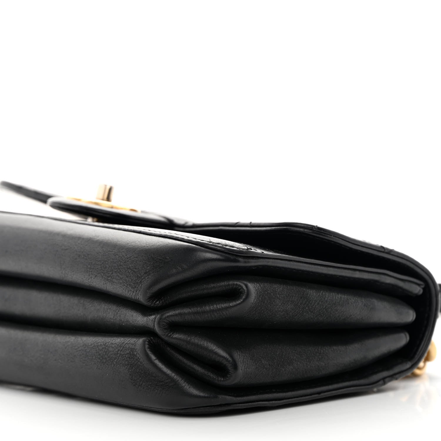 Chanel Iridescent Calfskin Quilted Small Straight Lined Flap Black 10 of 15