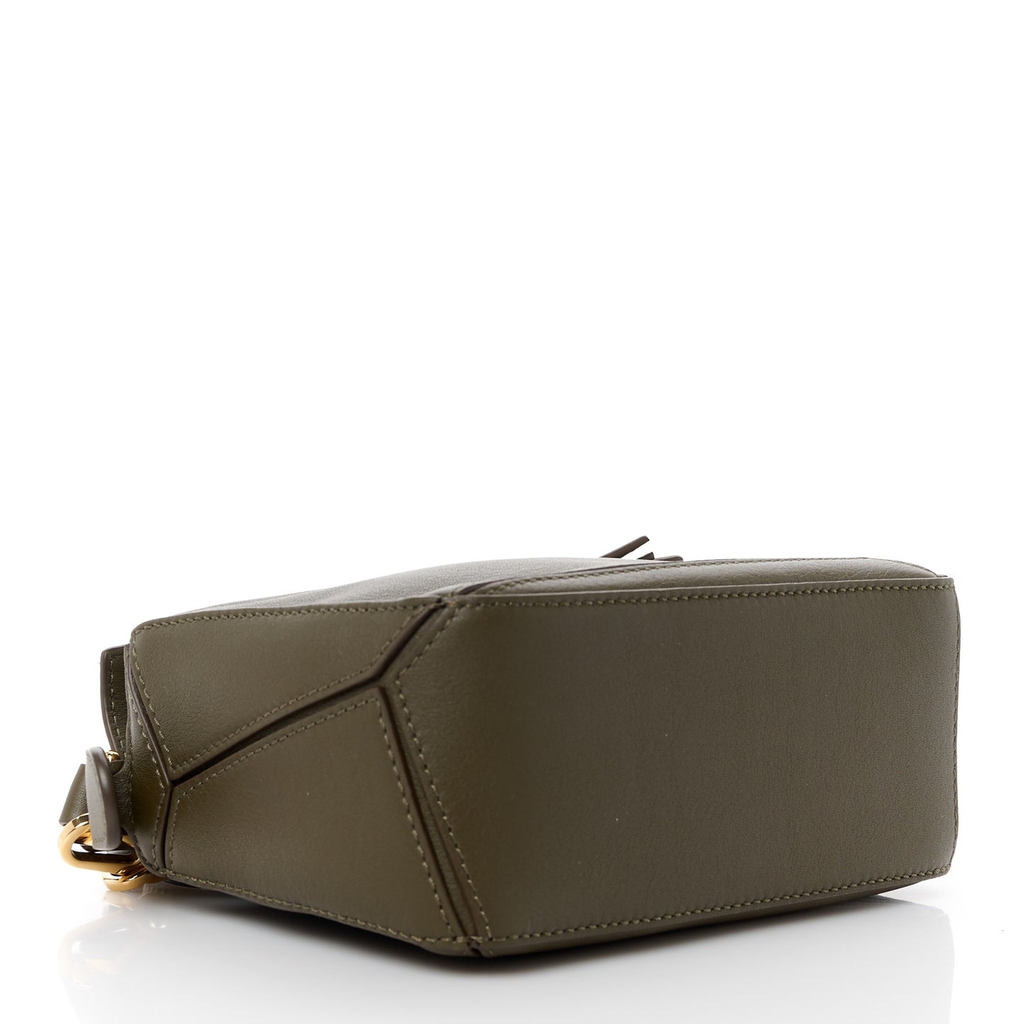 Calfskin Mini Puzzle Bag Khaki Green