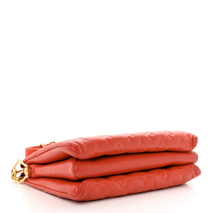 Louis Vuitton Lambskin Embossed Monogram Coussin PM Red 4 of 12