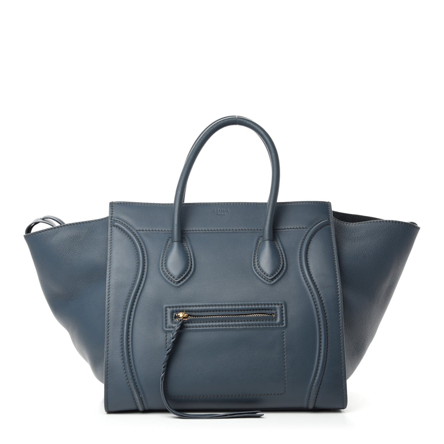Supple Calfskin Medium Phantom Luggage Blue
