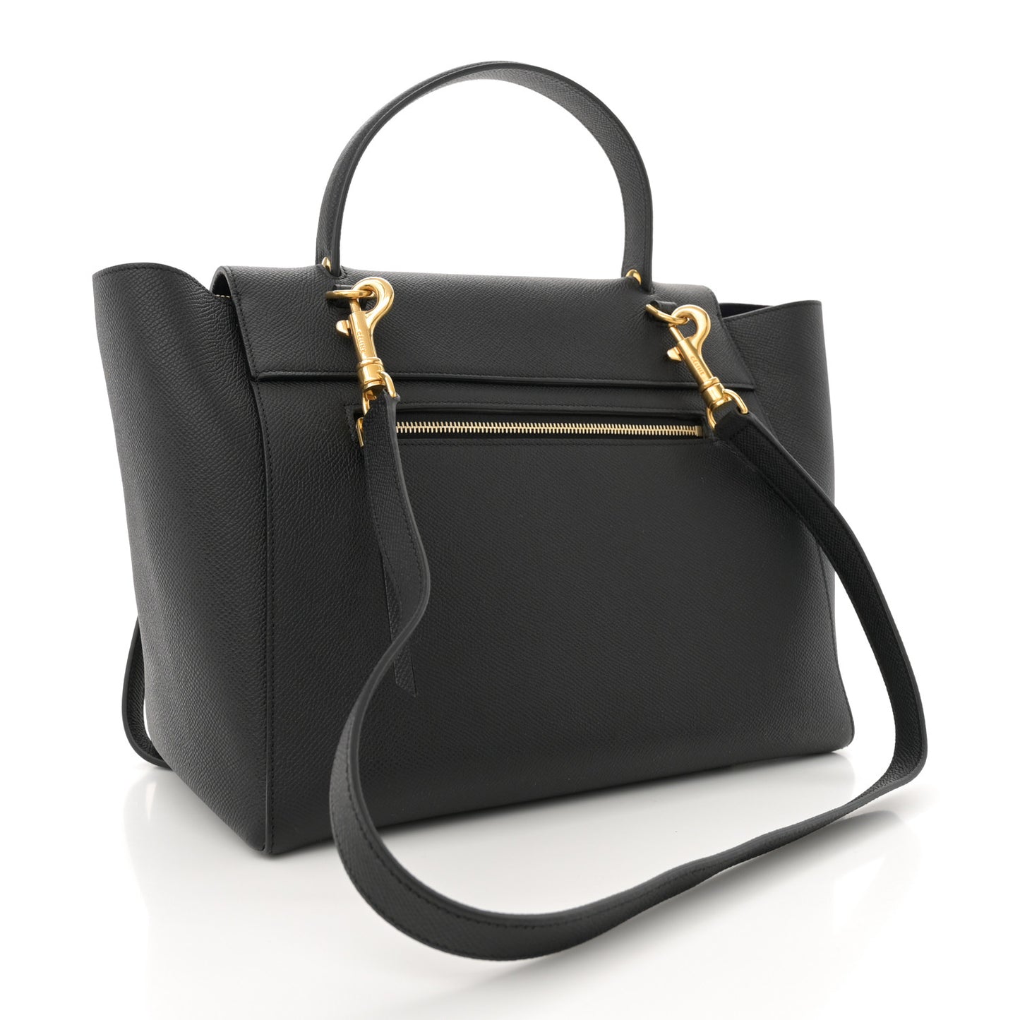 Grained Calfskin Mini Belt Bag Black