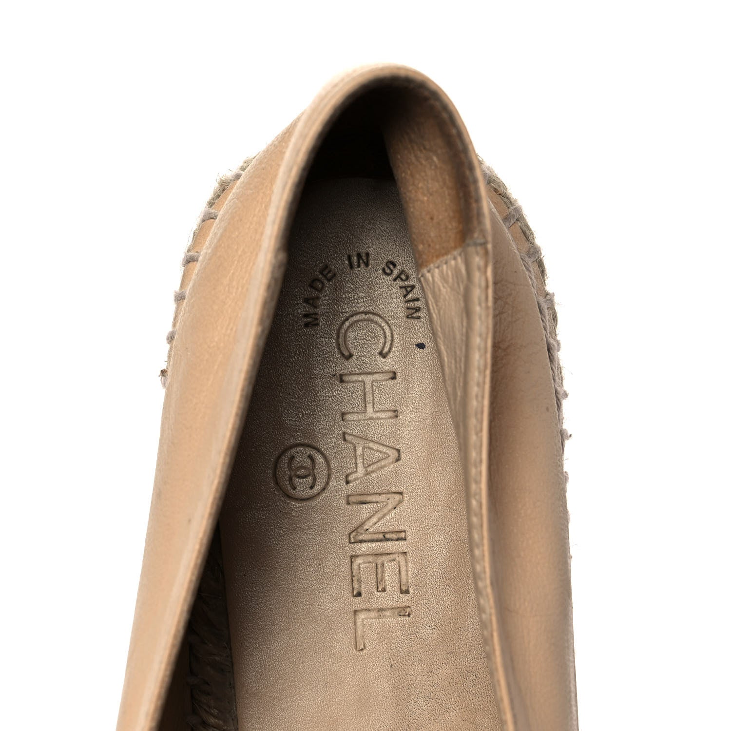 Chanel Lambskin CC Espadrilles 40 Beige Black 8 of 12