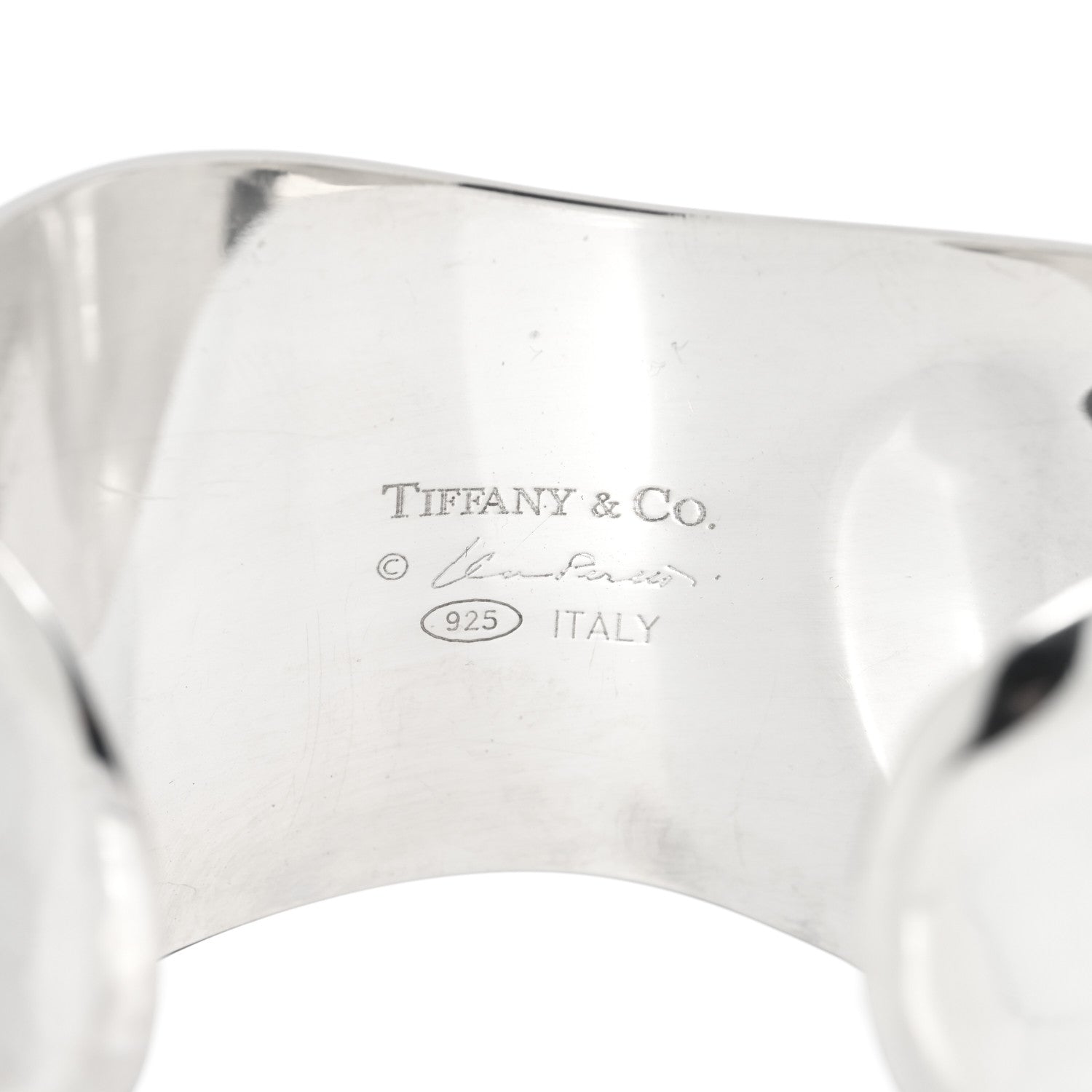 Tiffany Sterling Silver Small Elsa Peretti Right Wrist Bone Cuff Bracelet 3 of 3