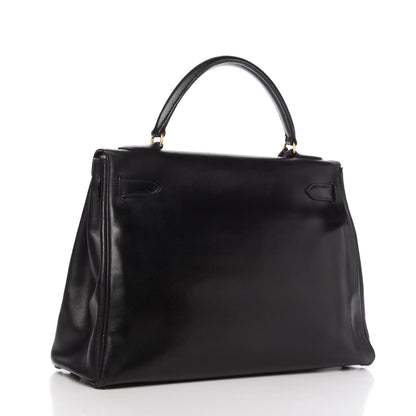 Hermes Box Kelly Retourne 32 Black 3 of 11