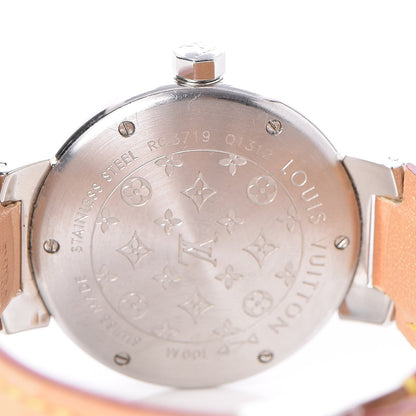 Louis Vuitton Stainless Steel Vachetta 33mm Tambour Quartz Watch 4 of 8
