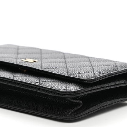 Chanel Caviar Quilted Wallet On Chain WOC Black 11 of 12