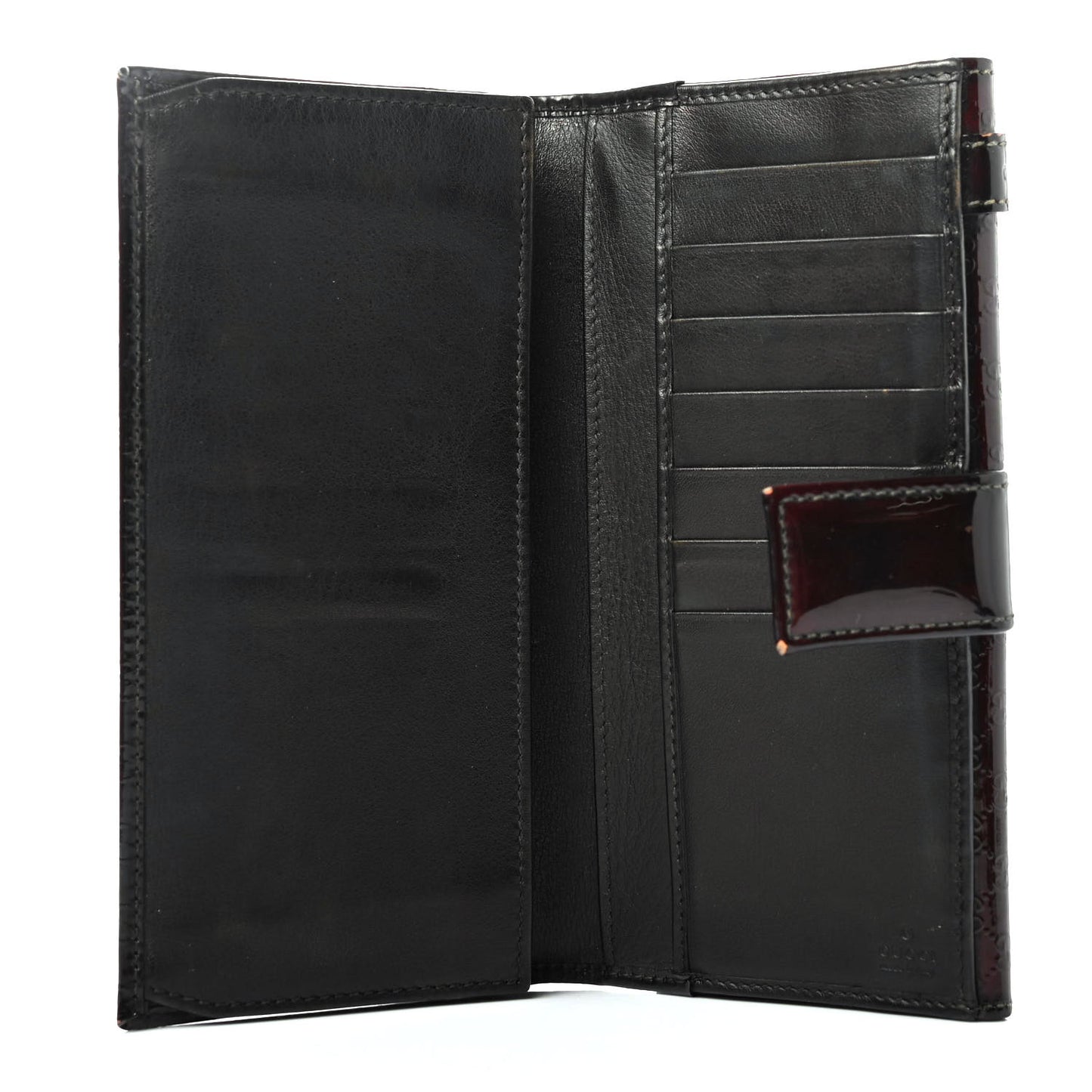 Patent Microguccissima Nice Wallet Burgundy