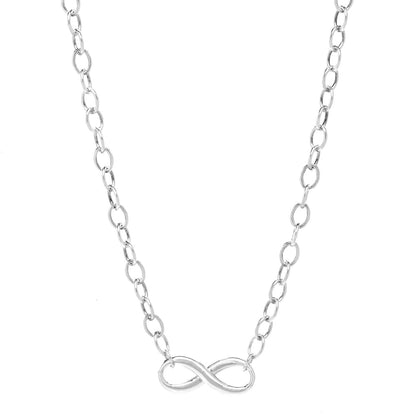 Tiffany Sterling Silver Narrow Infinity Link Necklace 1 of 5
