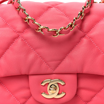Chanel Calfskin Quilted Medium Bubbly Flap Pink 9 of 12