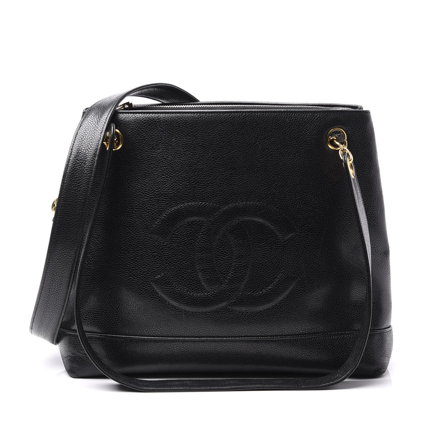 Lambskin CC Shoulder Bag Black
