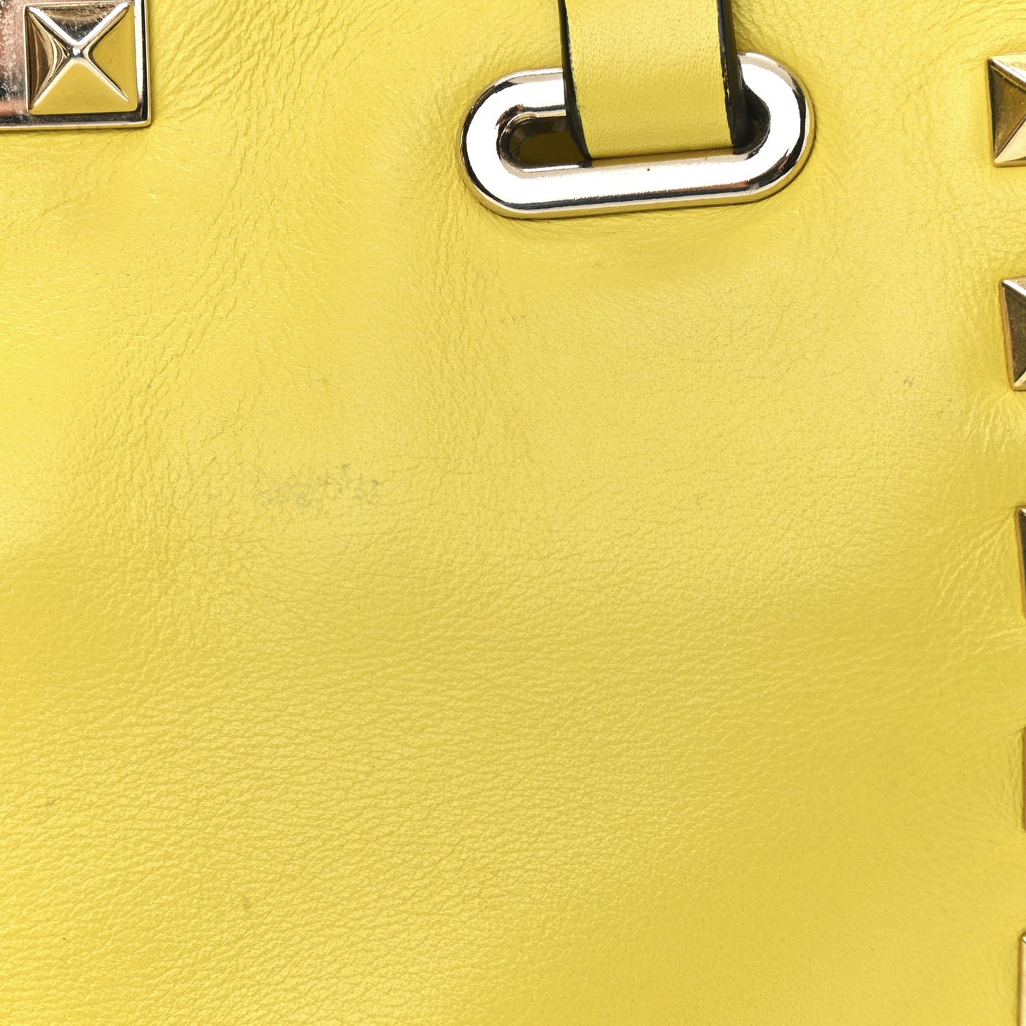 Vitello Mini Rockstud Tote Water Yellow