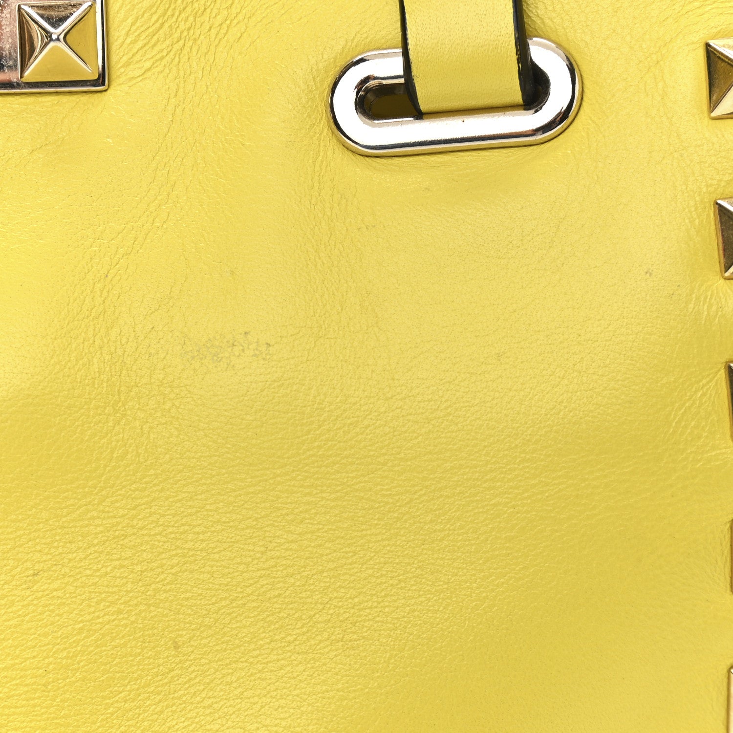 Valentino Garavani Vitello Mini Rockstud Tote Water Yellow 12 of 13