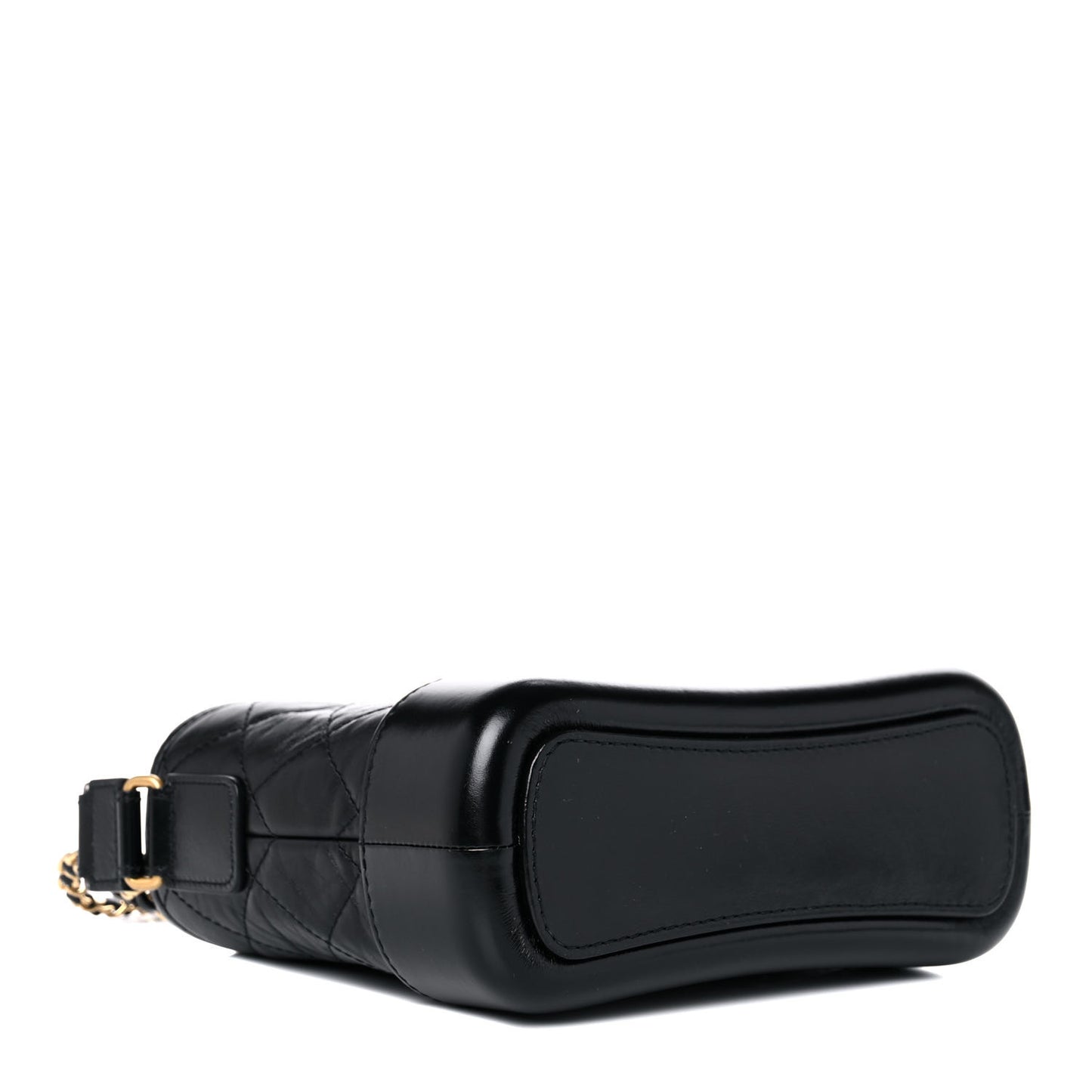 Aged Calfskin Quilted Small Gabrielle Hobo Black