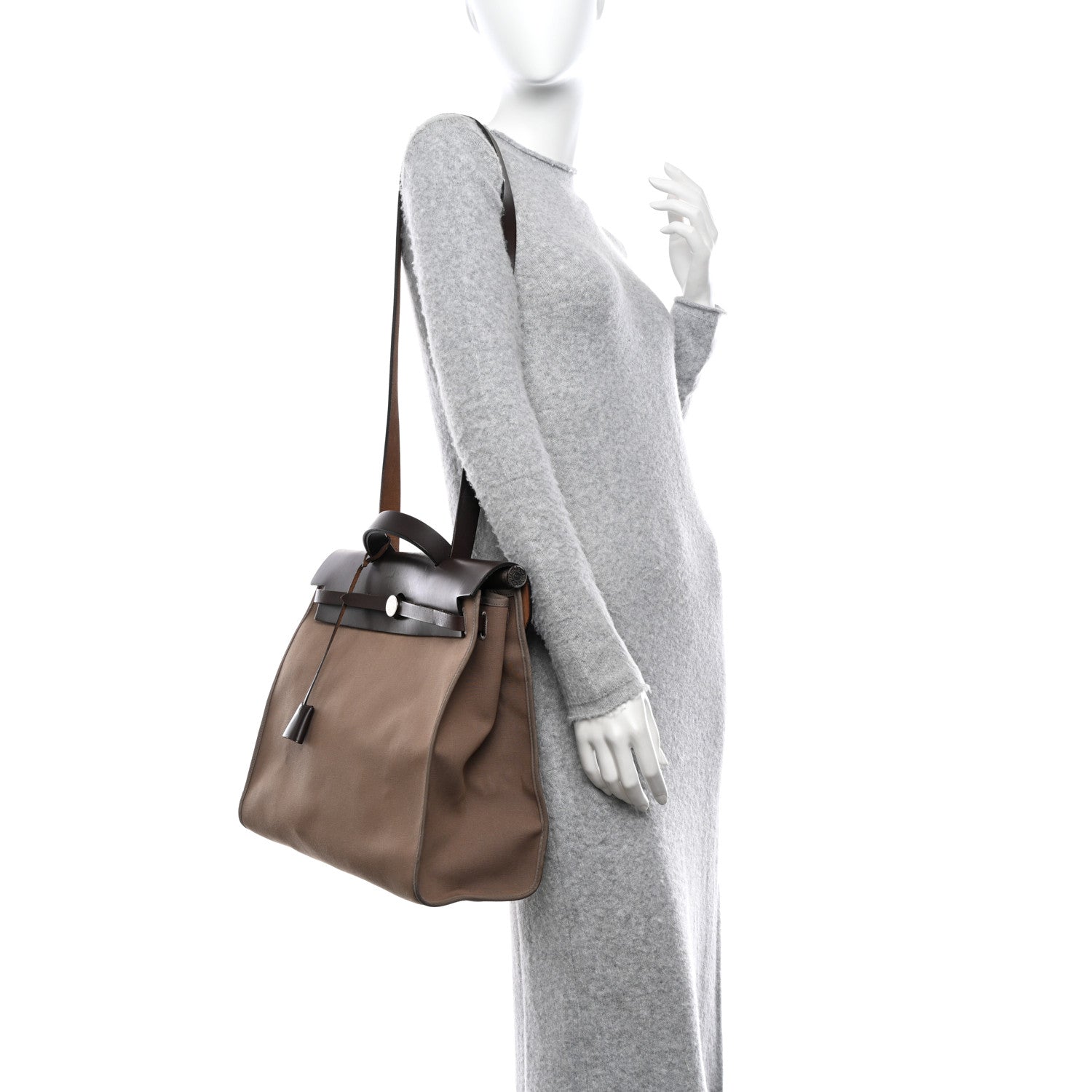 Hermes Toile Vache Hunter Herbag Zip 39 MM Etoupe Ebene 2 of 14