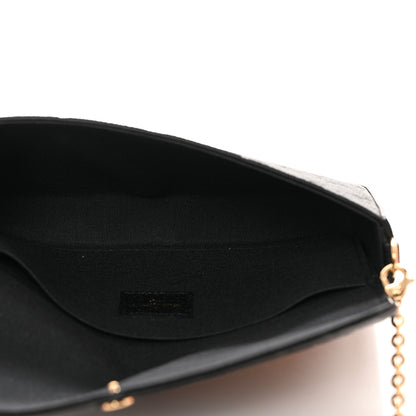 Louis Vuitton Empreinte Pochette Felicie Chain Wallet Black 6 of 9