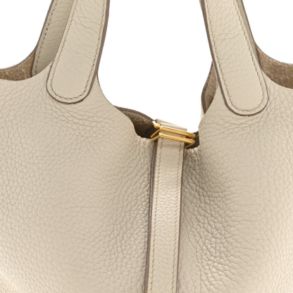 Hermes Taurillon Clemence Picotin Lock 18 PM Beton 8 of 12